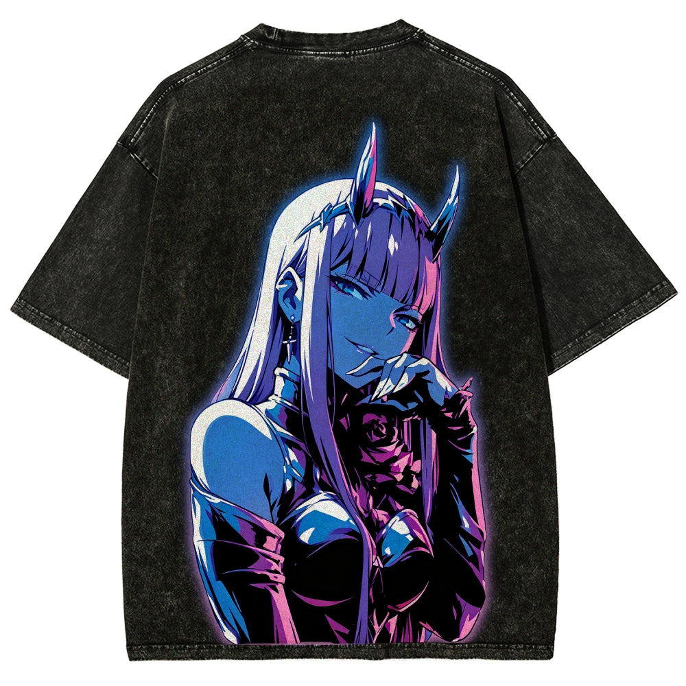 Darling in the franxx Unisex Fit Washed T-Shirt 2606005161