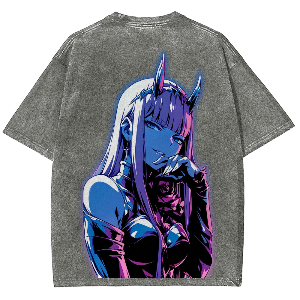 Darling in the franxx Unisex Fit Washed T-Shirt 2606005161
