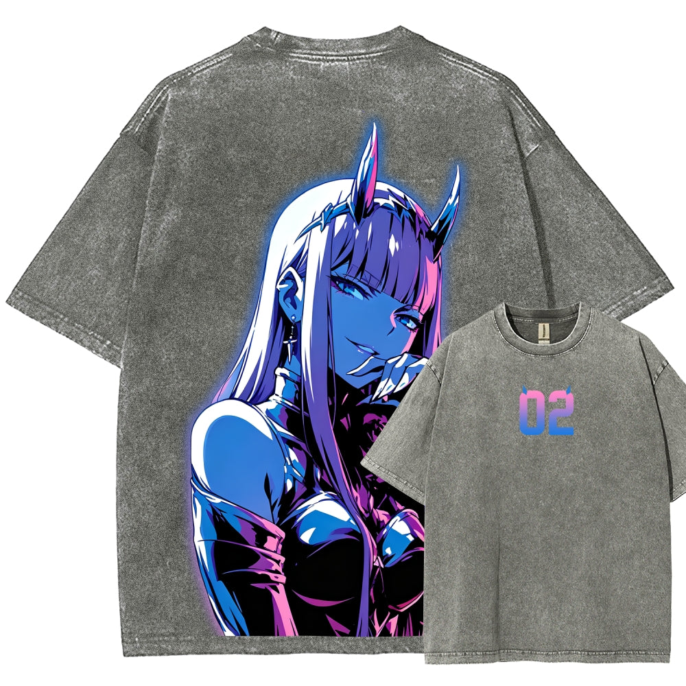 Darling in the franxx Unisex Fit Washed T-Shirt 2606005161