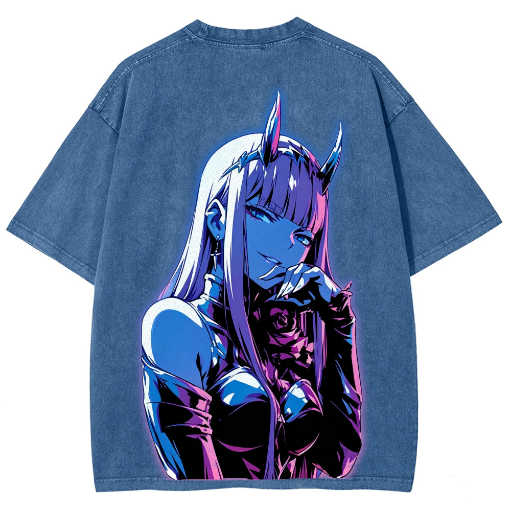 Darling in the franxx Unisex Fit Washed T-Shirt 2606005161