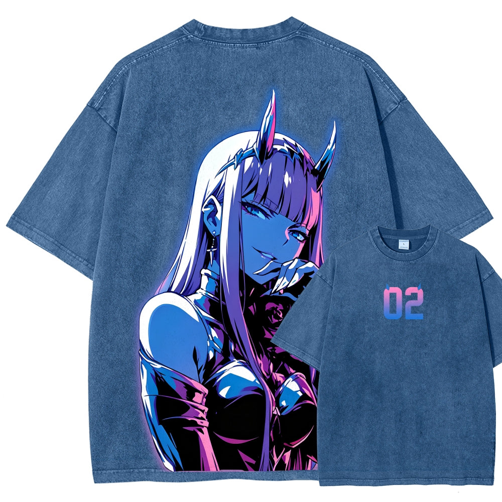 Darling in the franxx Unisex Fit Washed T-Shirt 2606005161