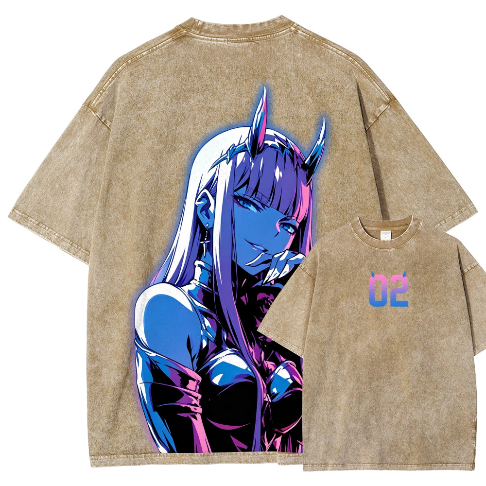 Darling in the franxx Unisex Fit Washed T-Shirt 2606005161