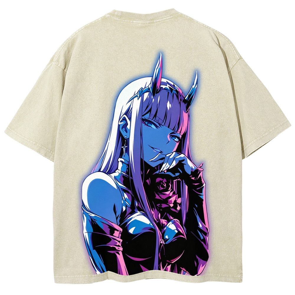 Darling in the franxx Unisex Fit Washed T-Shirt 2606005161