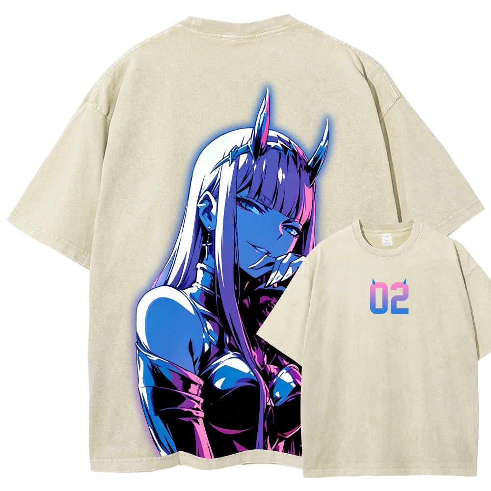 Darling in the franxx Unisex Fit Washed T-Shirt 2606005161