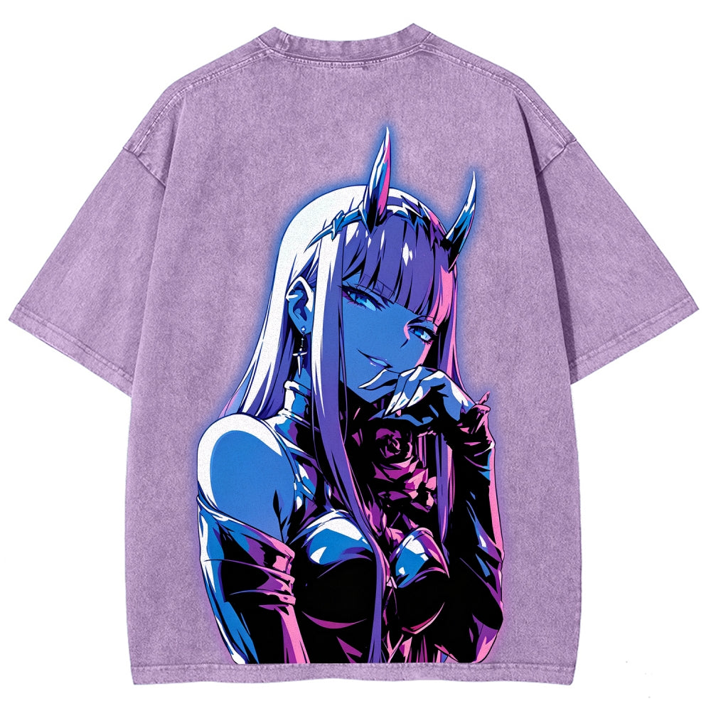 Darling in the franxx Unisex Fit Washed T-Shirt 2606005161