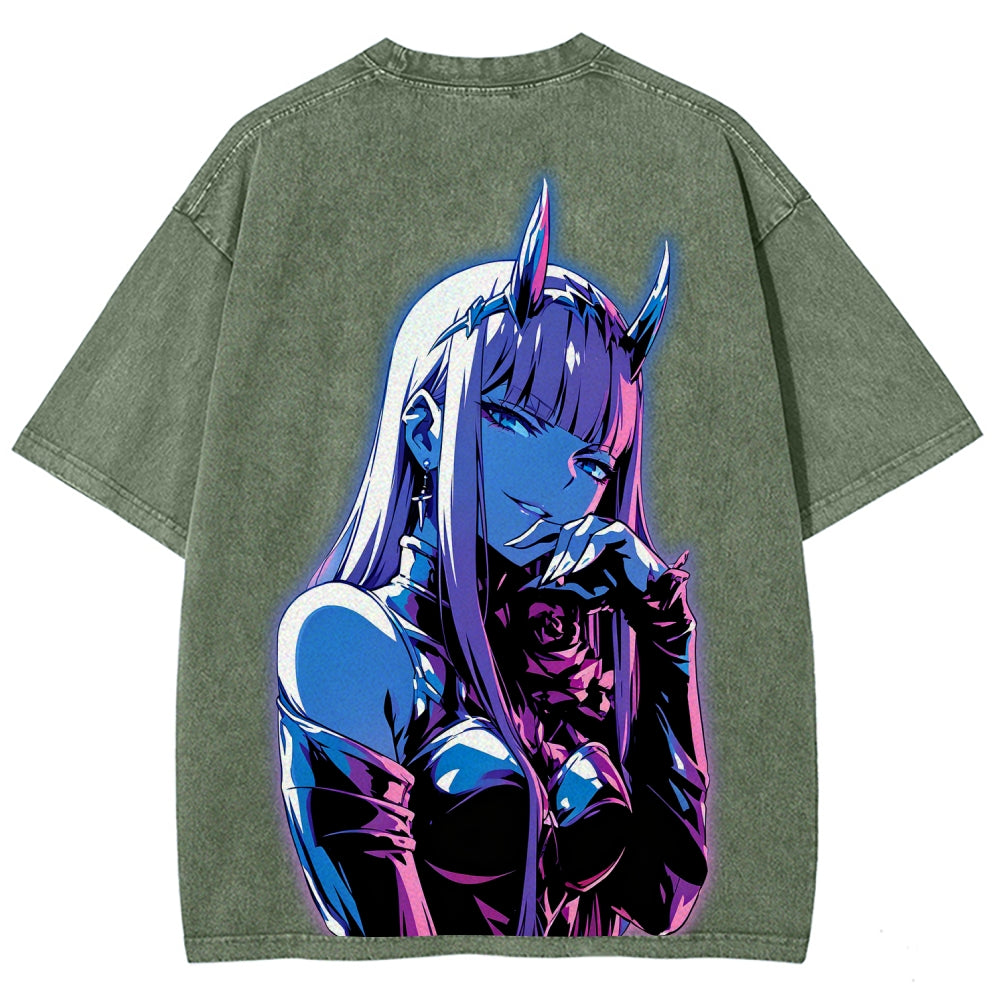Darling in the franxx Unisex Fit Washed T-Shirt 2606005161