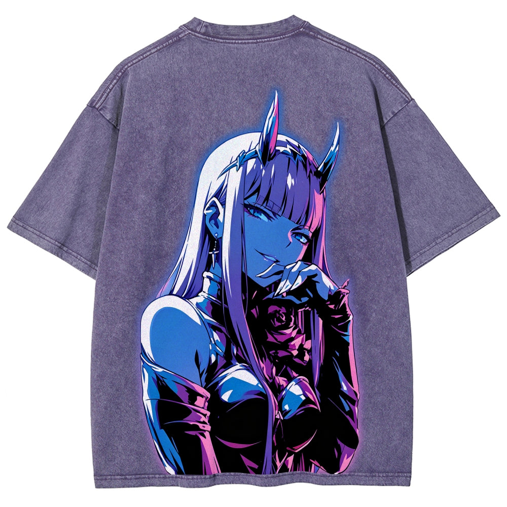 Darling in the franxx Unisex Fit Washed T-Shirt 2606005161
