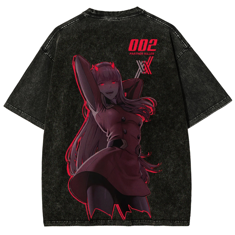 Darling in the franxx Unisex Fit Washed T-Shirt 2606005163