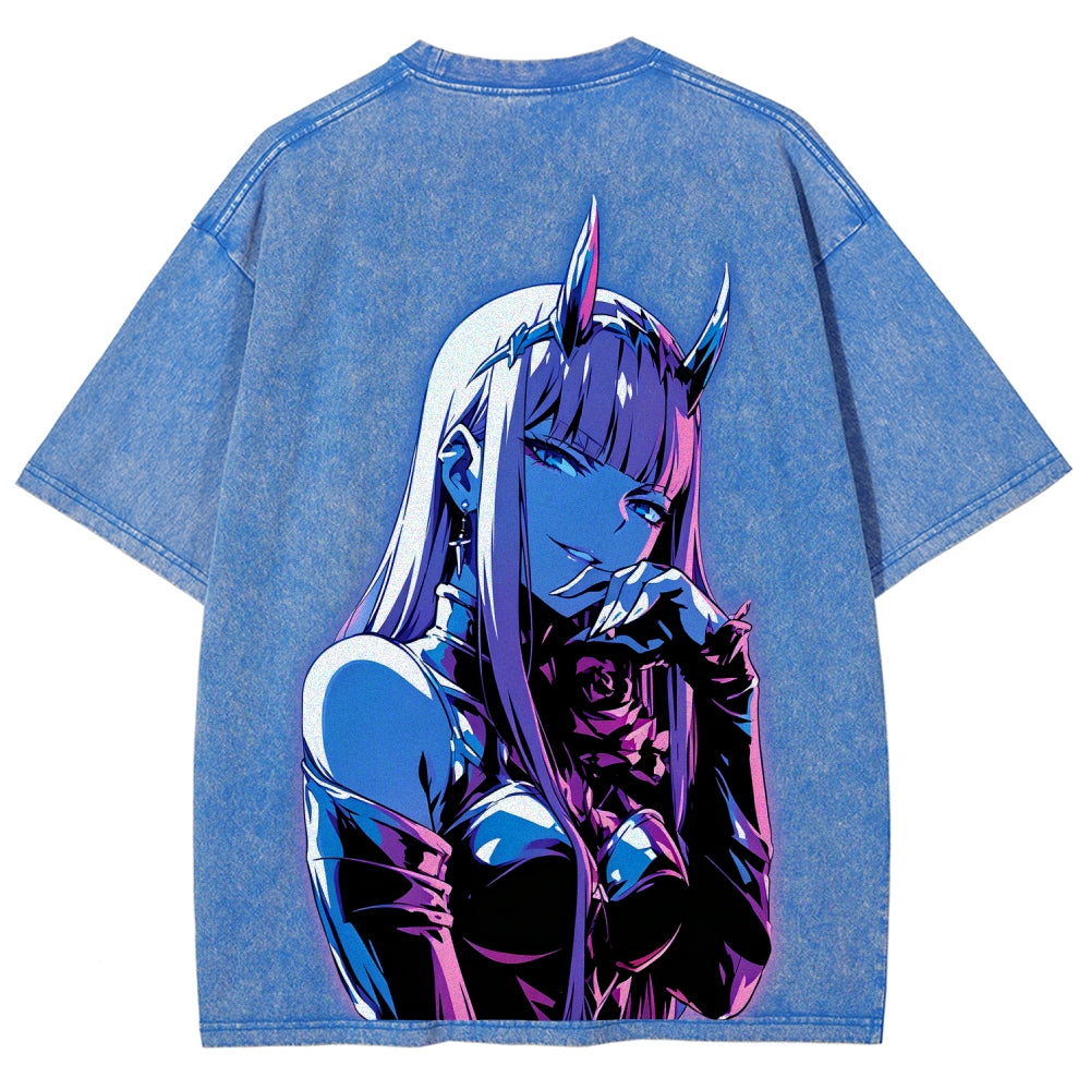 Darling in the franxx Unisex Fit Washed T-Shirt 2606005161