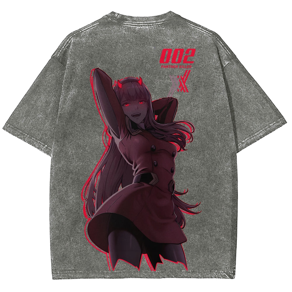 Darling in the franxx Unisex Fit Washed T-Shirt 2606005163