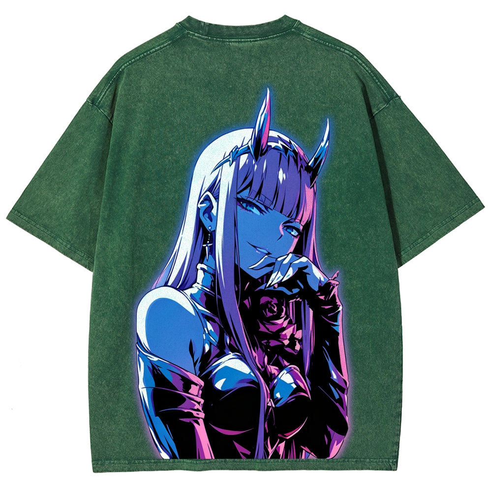 Darling in the franxx Unisex Fit Washed T-Shirt 2606005161