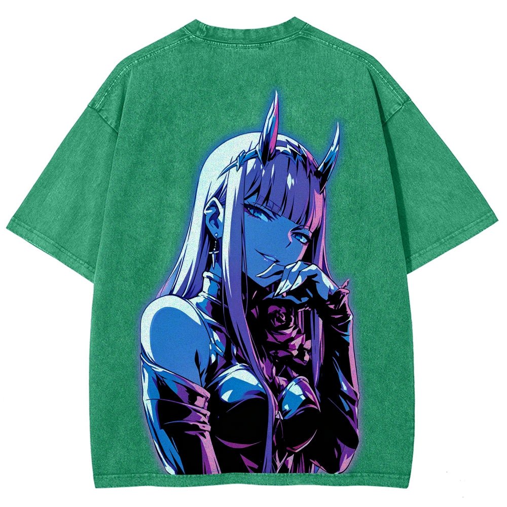 Darling in the franxx Unisex Fit Washed T-Shirt 2606005161