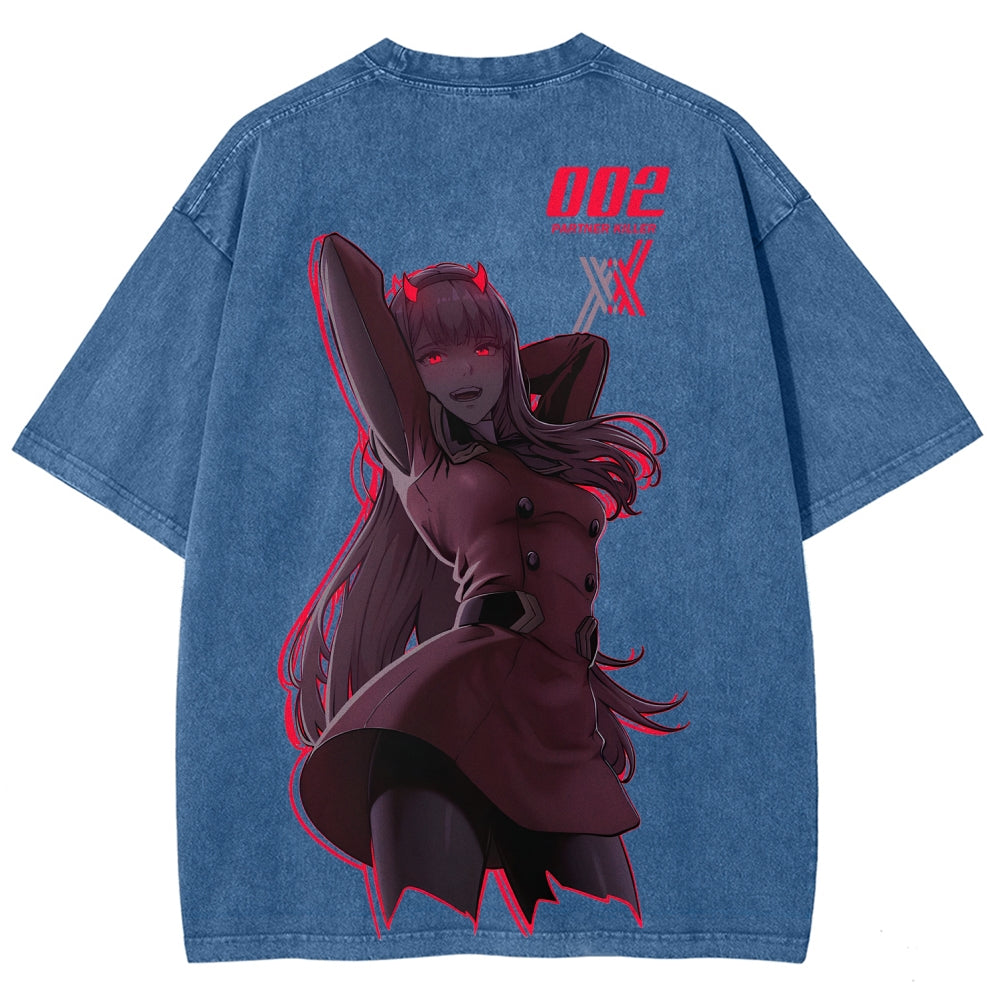 Darling in the franxx Unisex Fit Washed T-Shirt 2606005163
