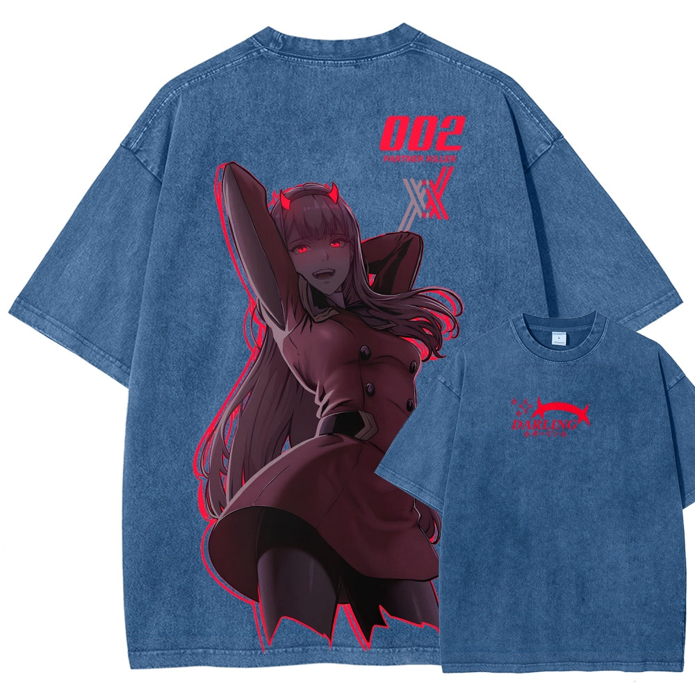 Darling in the franxx Unisex Fit Washed T-Shirt 2606005163