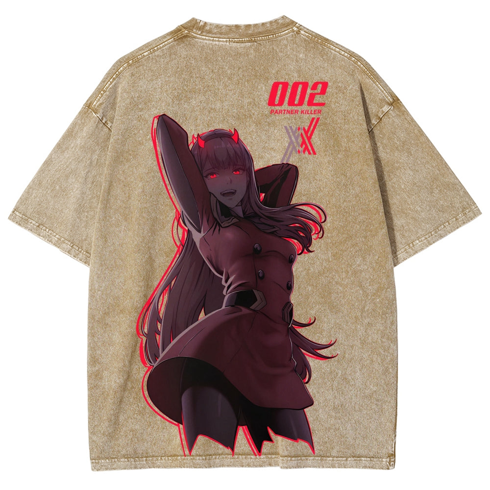 Darling in the franxx Unisex Fit Washed T-Shirt 2606005163