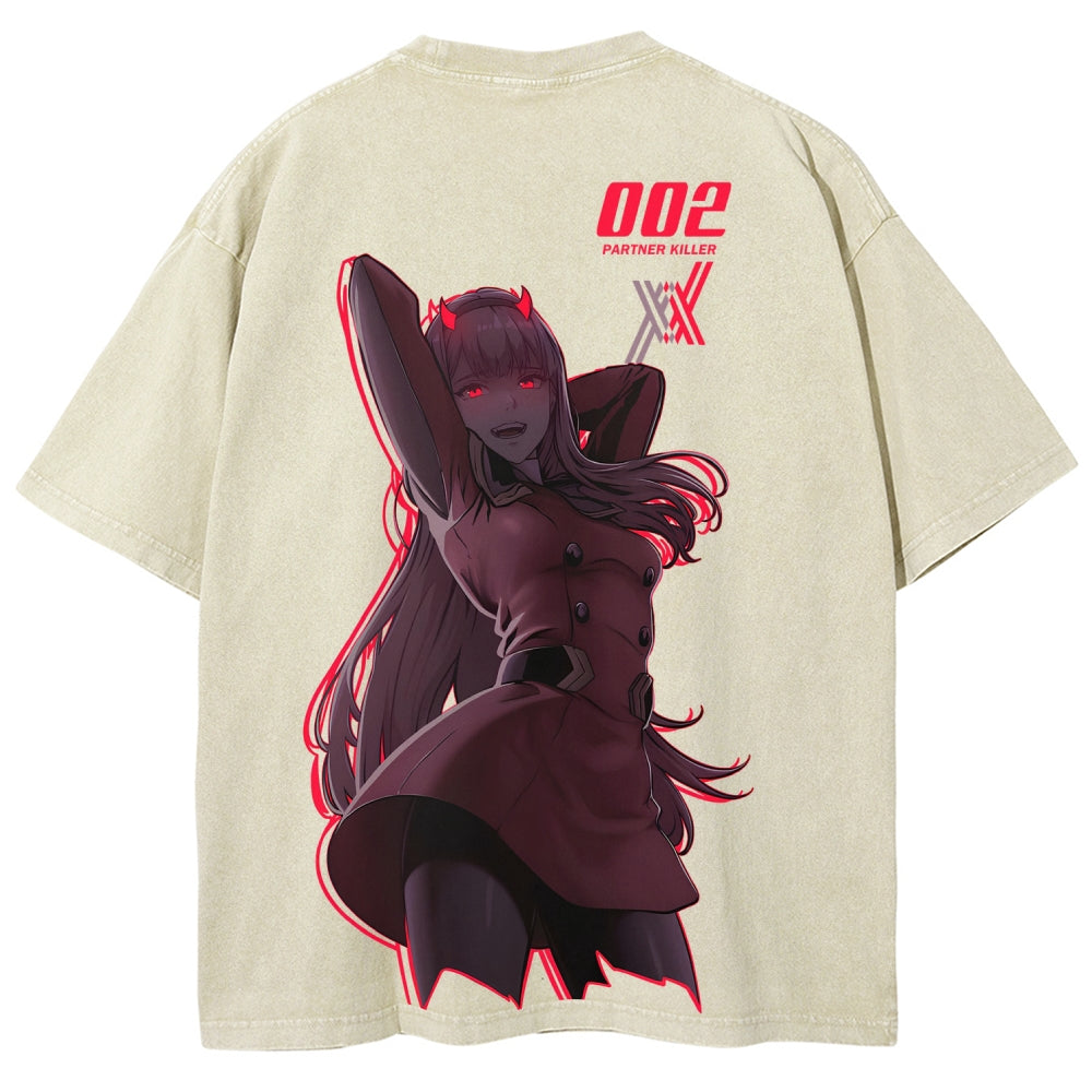 Darling in the franxx Unisex Fit Washed T-Shirt 2606005163