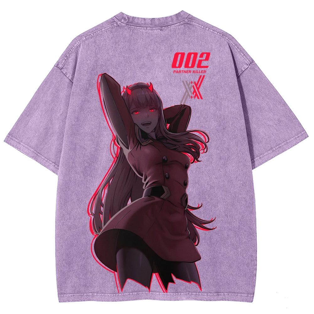 Darling in the franxx Unisex Fit Washed T-Shirt 2606005163