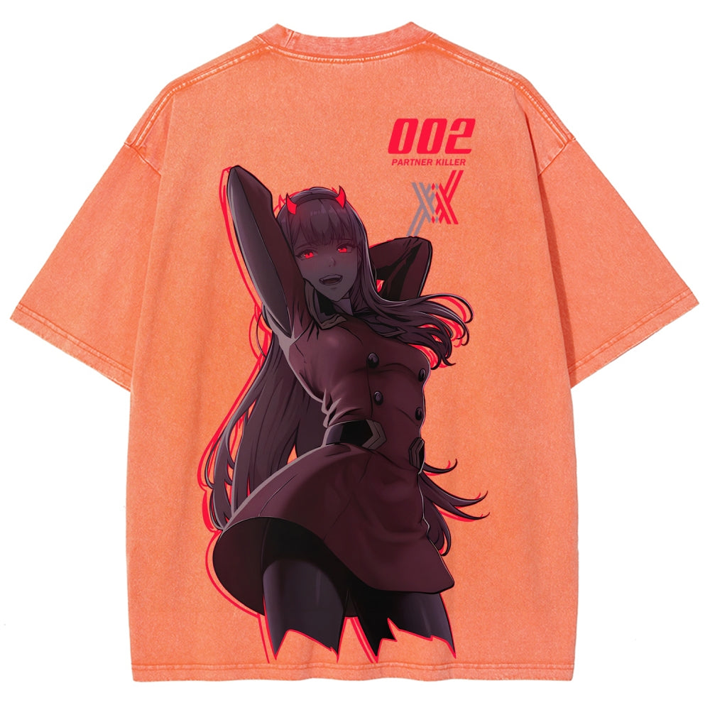 Darling in the franxx Unisex Fit Washed T-Shirt 2606005163