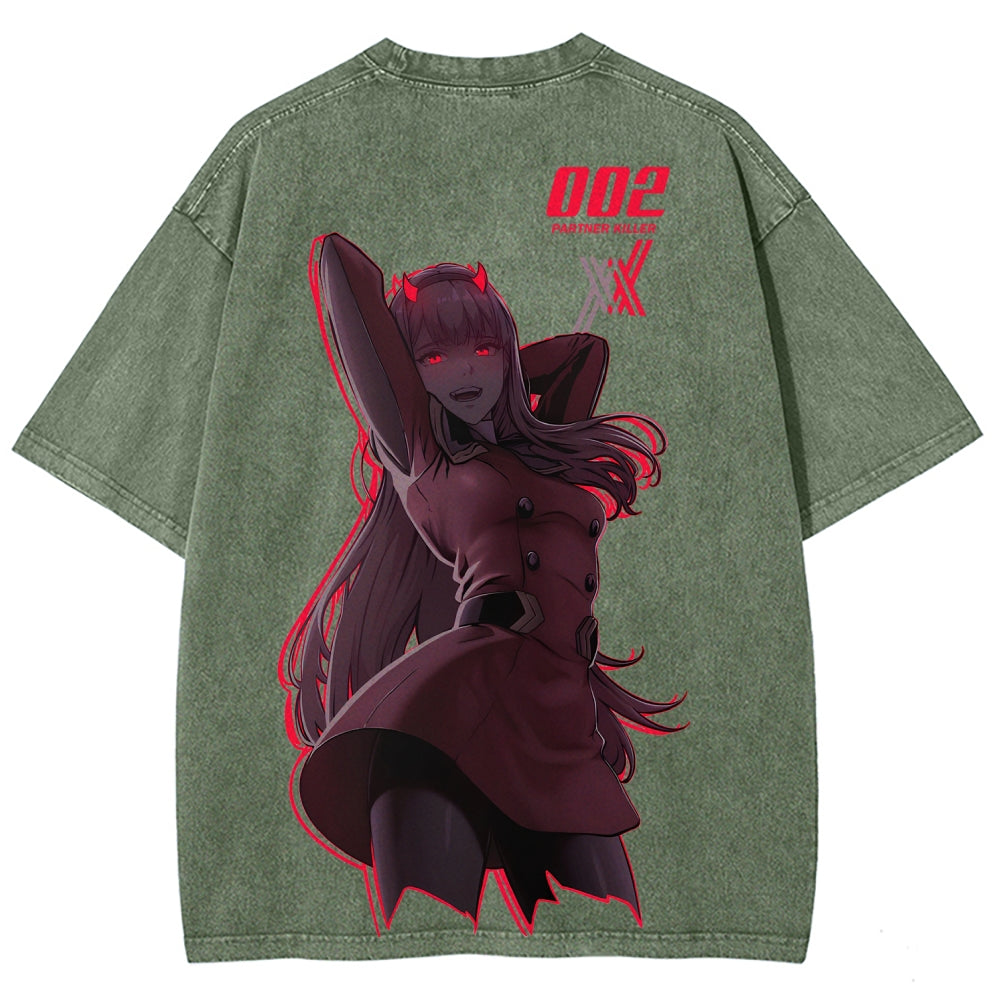 Darling in the franxx Unisex Fit Washed T-Shirt 2606005163