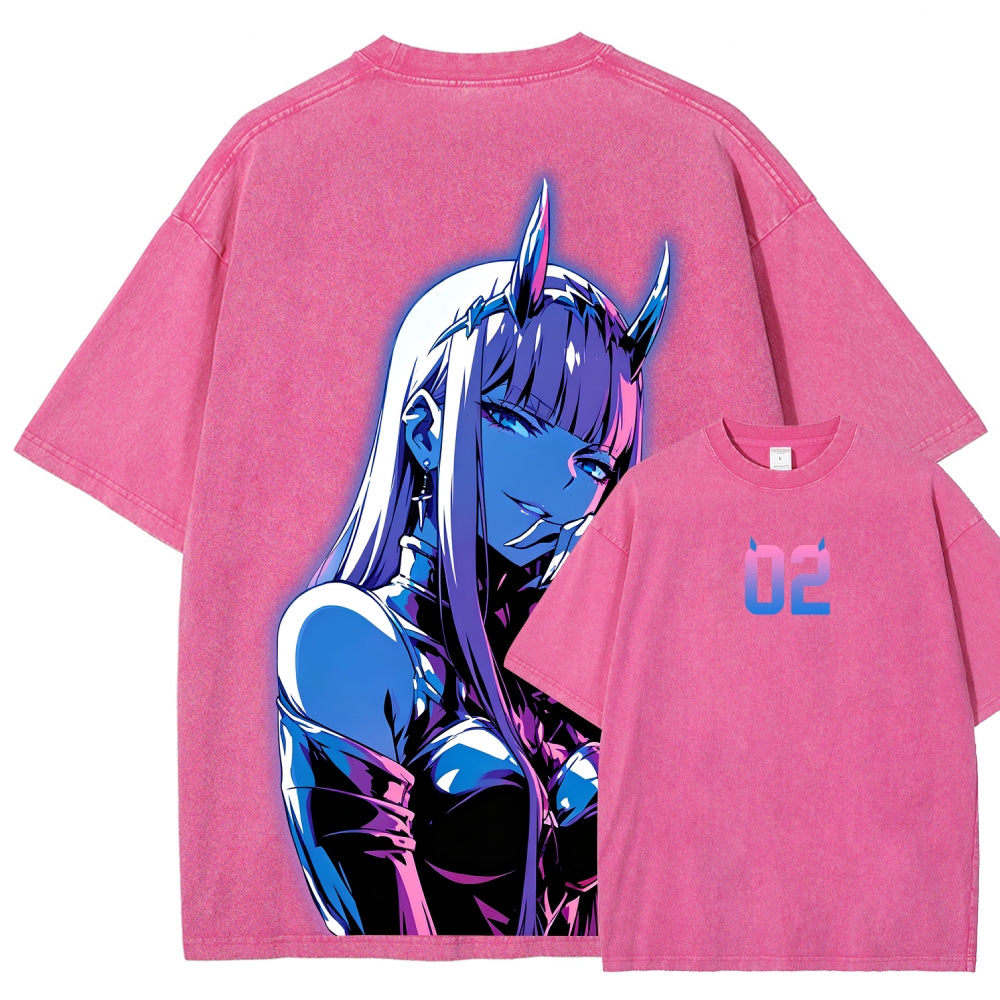 Darling in the franxx Unisex Fit Washed T-Shirt 2606005161