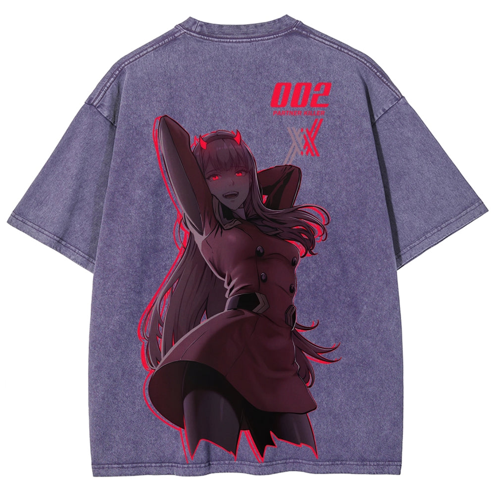Darling in the franxx Unisex Fit Washed T-Shirt 2606005163