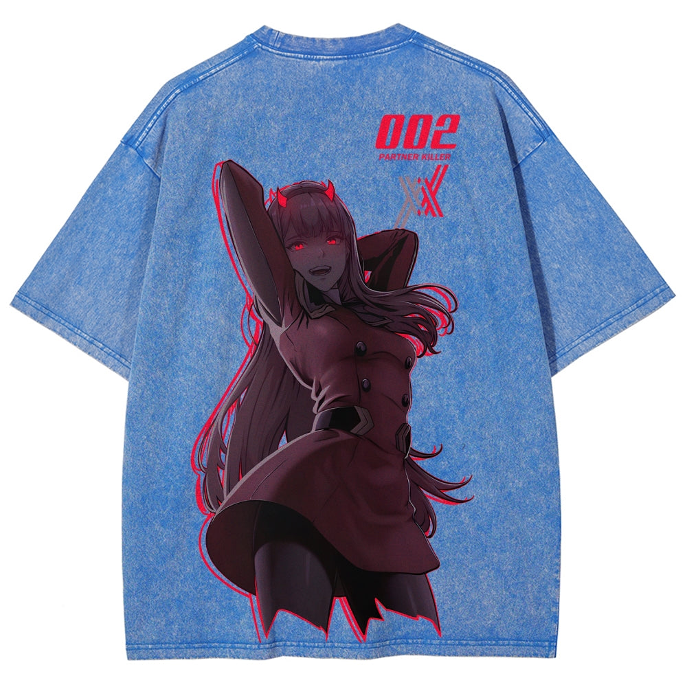 Darling in the franxx Unisex Fit Washed T-Shirt 2606005163