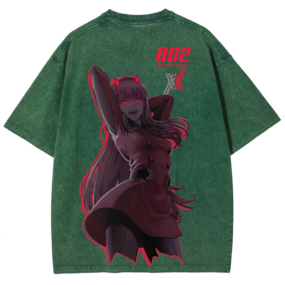 Darling in the franxx Unisex Fit Washed T-Shirt 2606005163