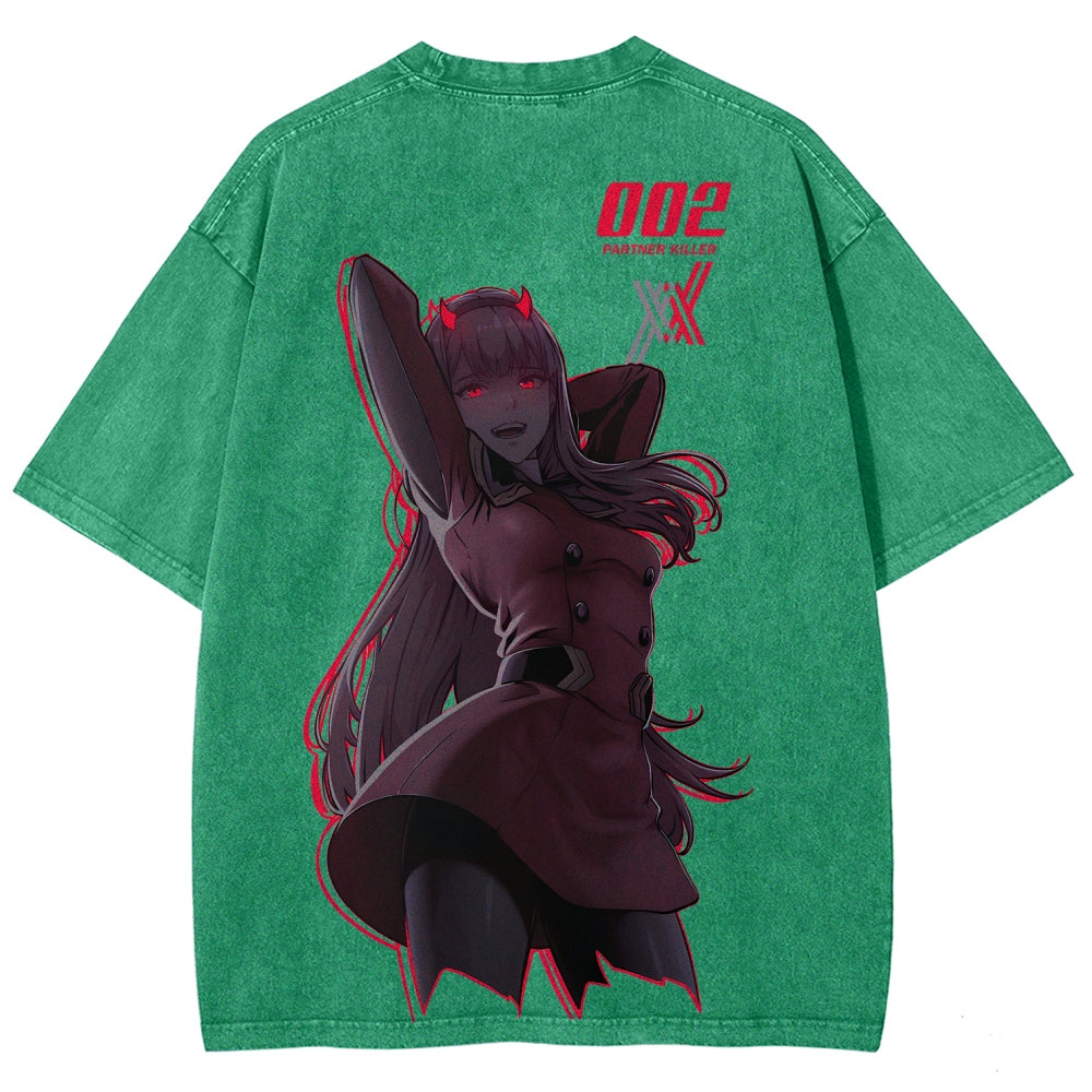 Darling in the franxx Unisex Fit Washed T-Shirt 2606005163