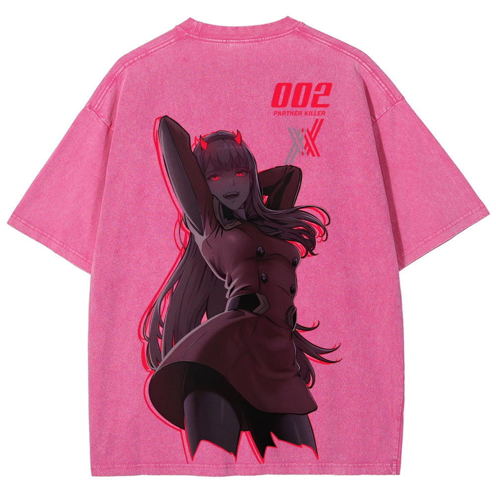 Darling in the franxx Unisex Fit Washed T-Shirt 2606005163