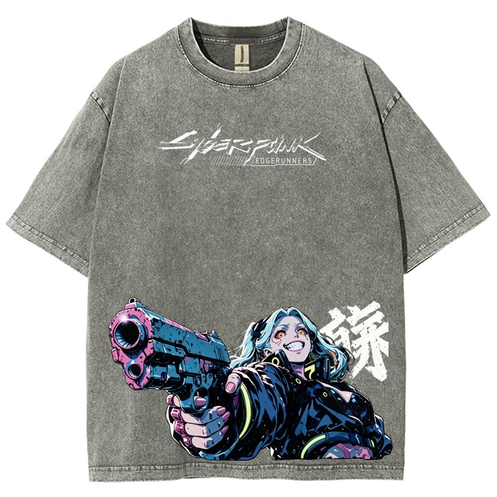 Cyberpunk Unisex Fit Washed T-Shirt 2606005977