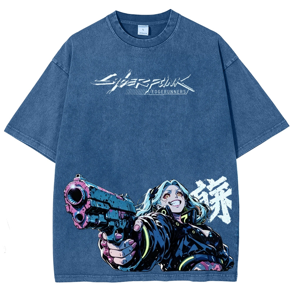 Cyberpunk Unisex Fit Washed T-Shirt 2606005977