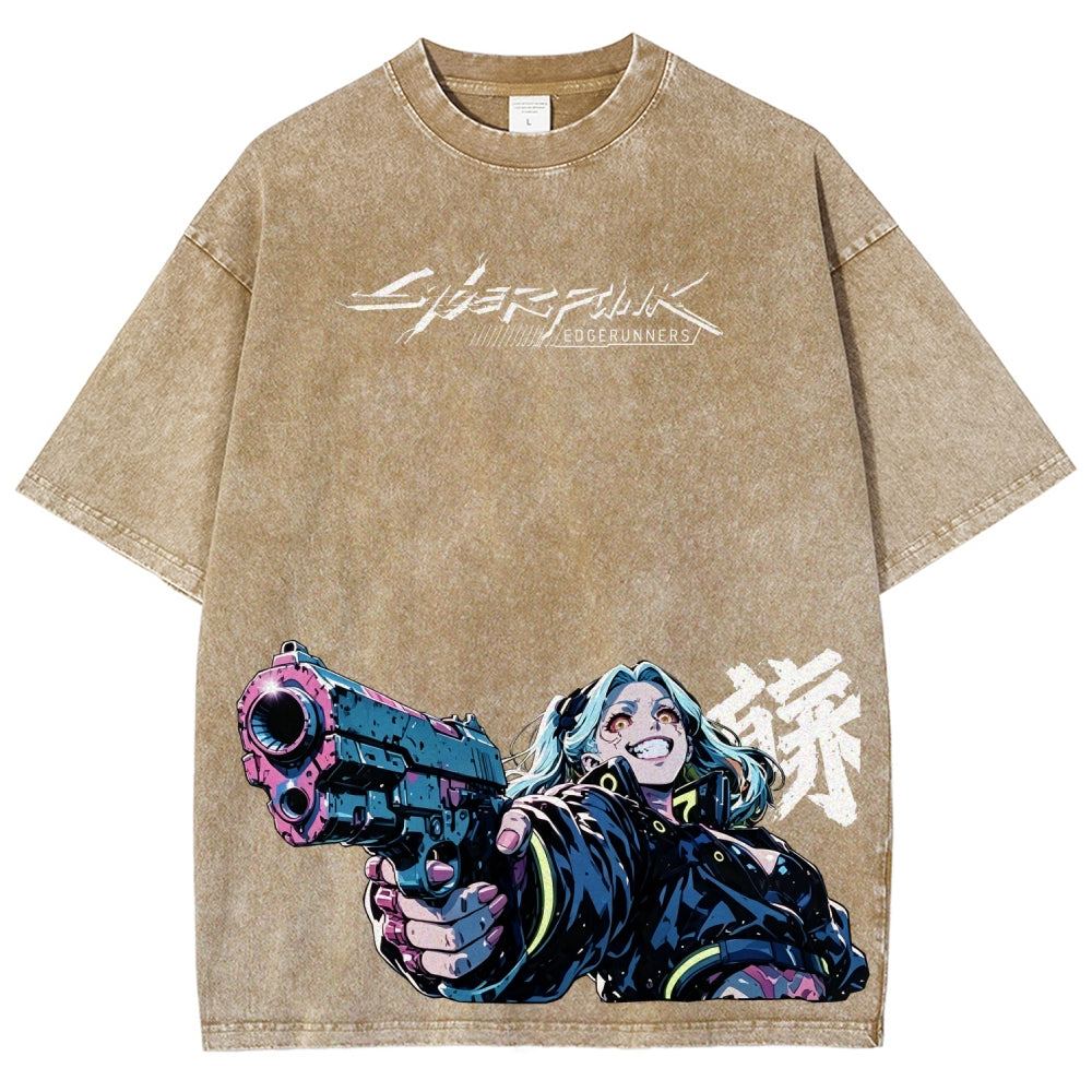 Cyberpunk Unisex Fit Washed T-Shirt 2606005977