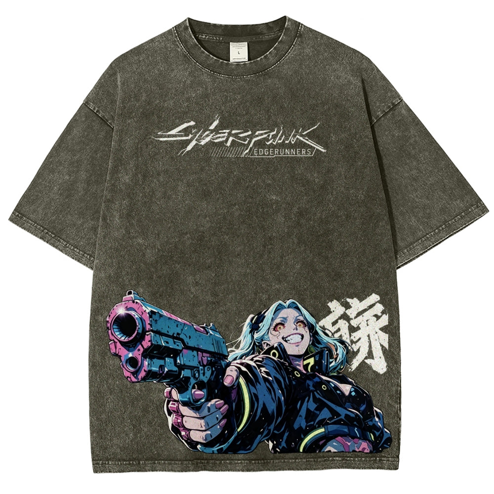 Cyberpunk Unisex Fit Washed T-Shirt 2606005977