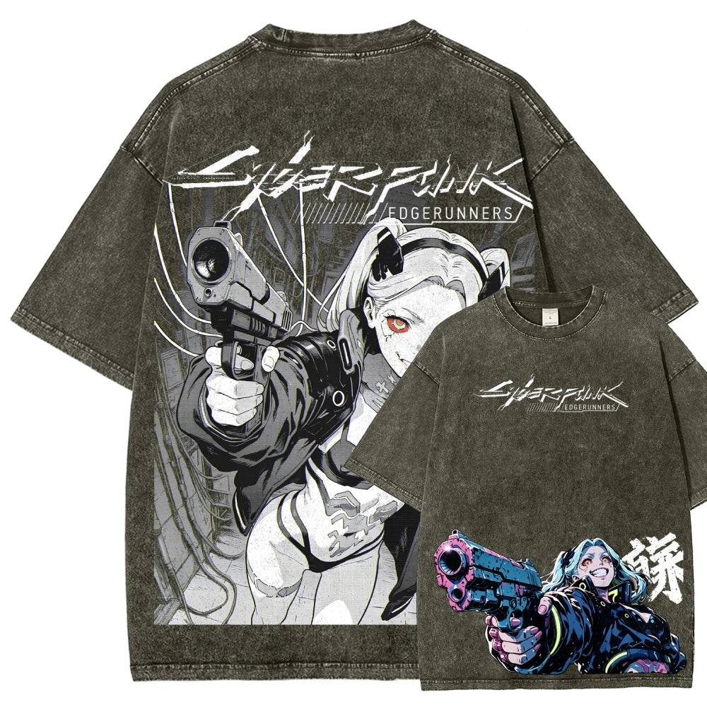 Cyberpunk Unisex Fit Washed T-Shirt 2606005977