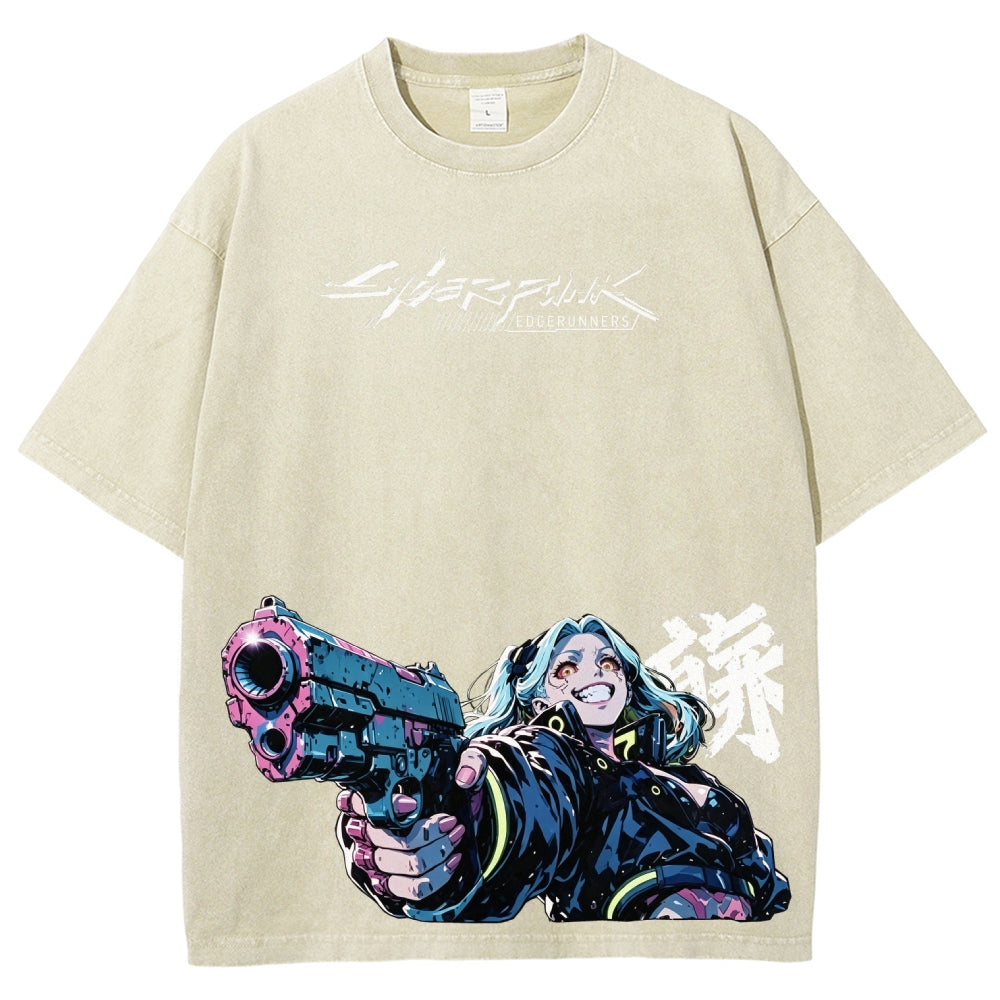 Cyberpunk Unisex Fit Washed T-Shirt 2606005977