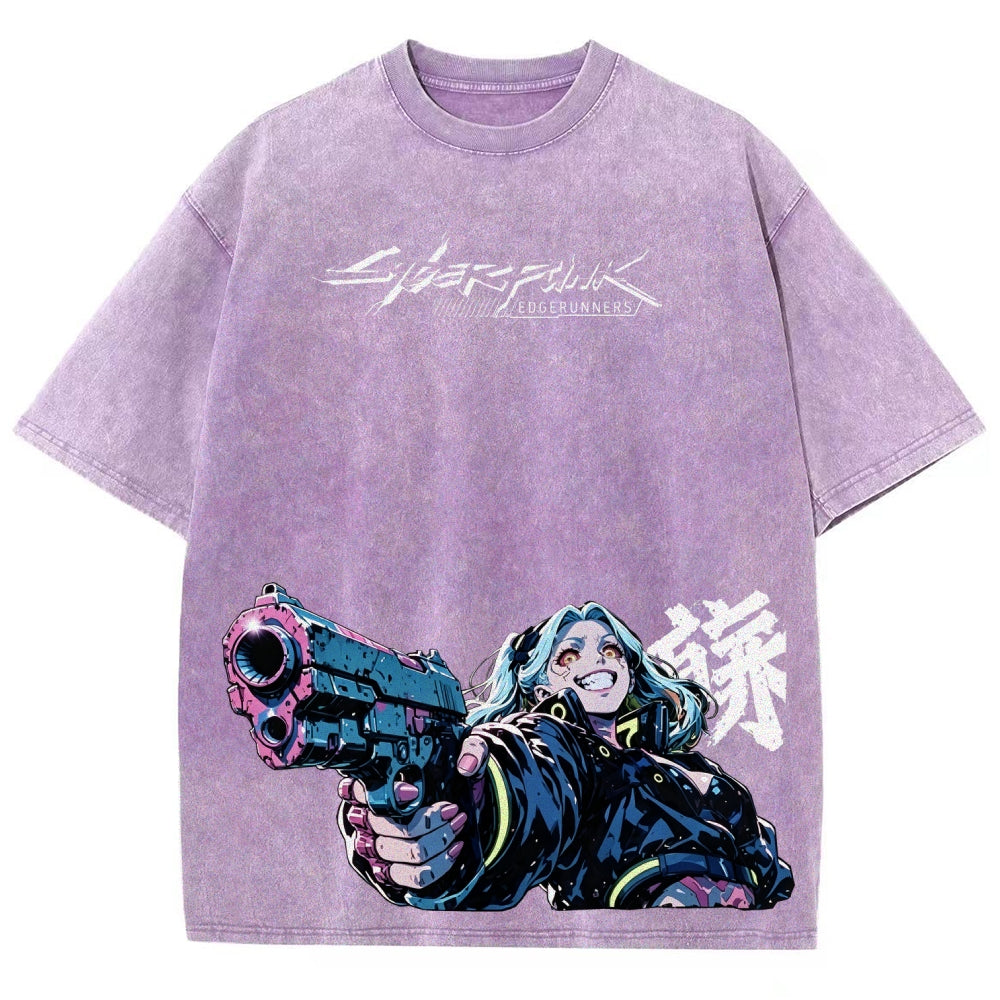 Cyberpunk Unisex Fit Washed T-Shirt 2606005977