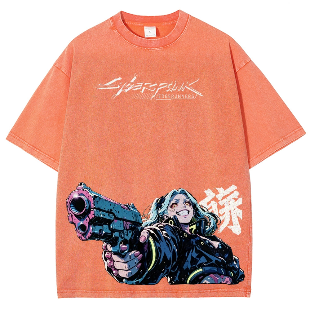 Cyberpunk Unisex Fit Washed T-Shirt 2606005977