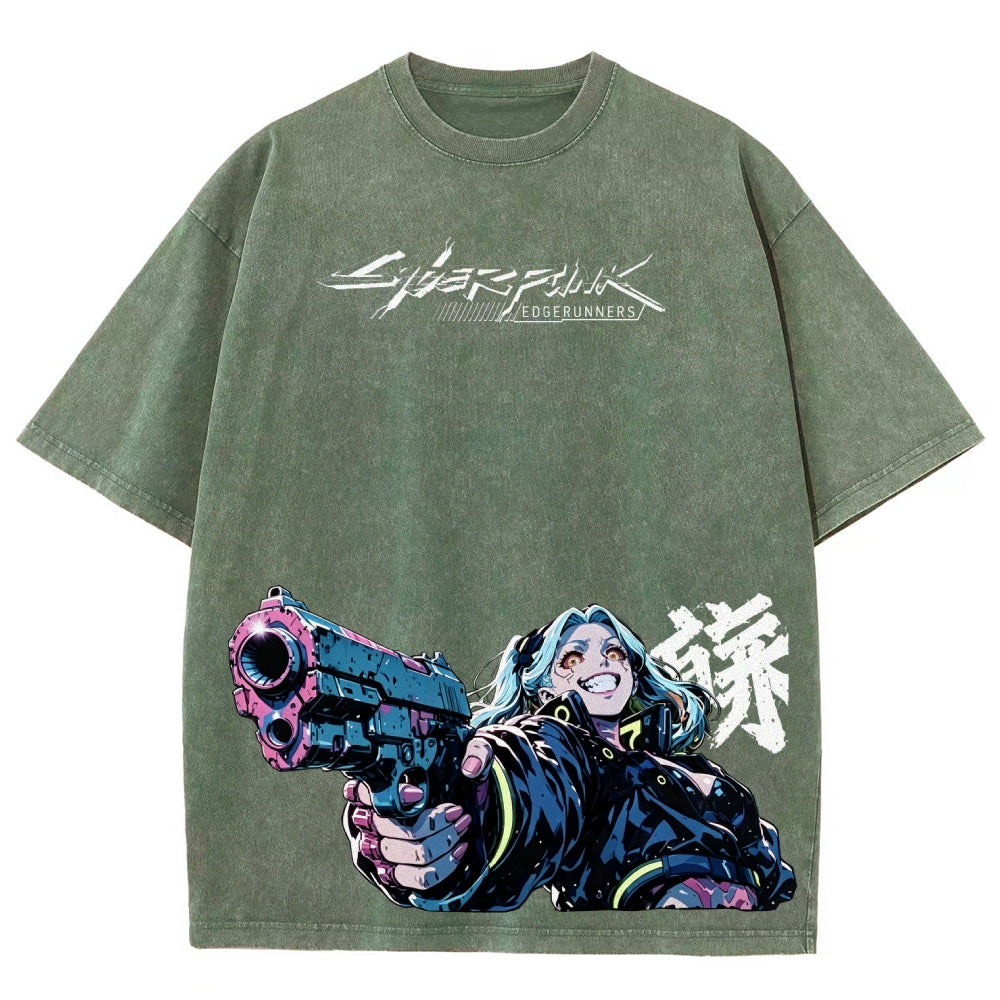 Cyberpunk Unisex Fit Washed T-Shirt 2606005977
