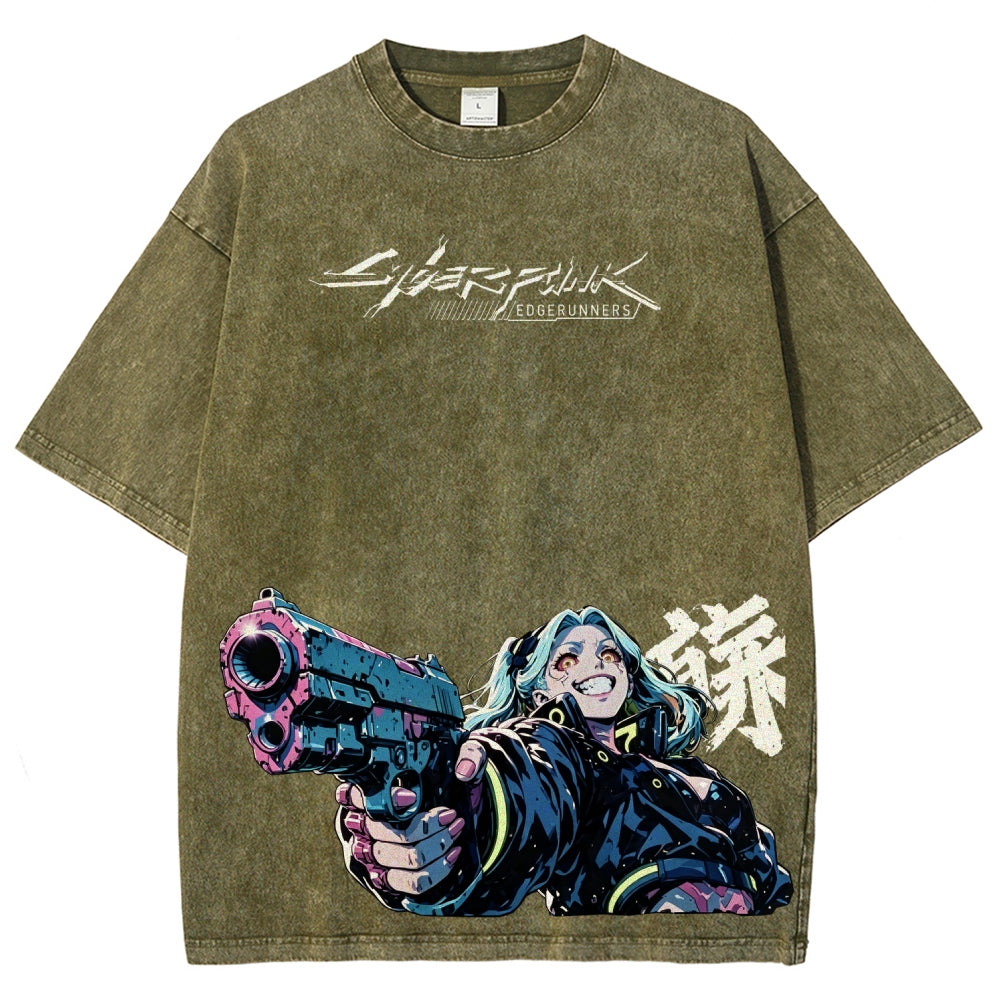 Cyberpunk Unisex Fit Washed T-Shirt 2606005977