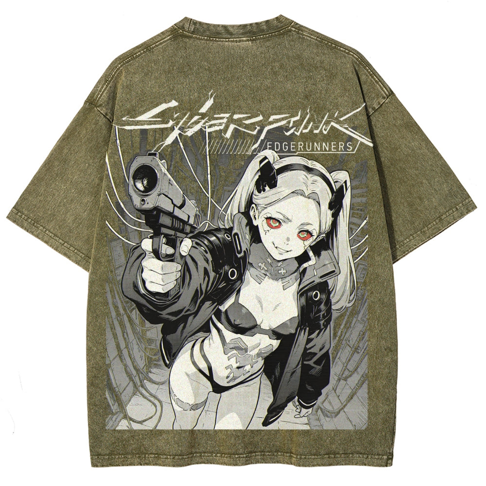Cyberpunk Unisex Fit Washed T-Shirt 2606005977