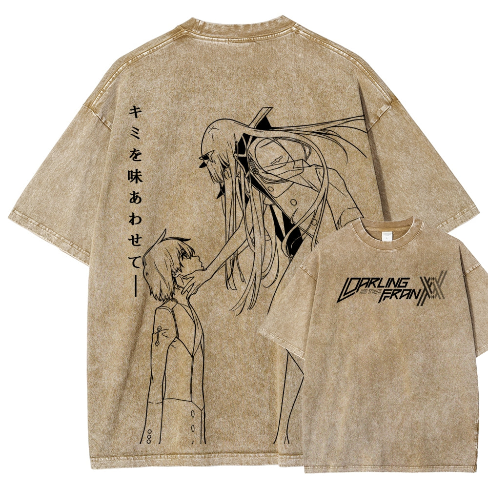 Darling in the Franxx Unisex Fit Washed T-Shirt 2606006029