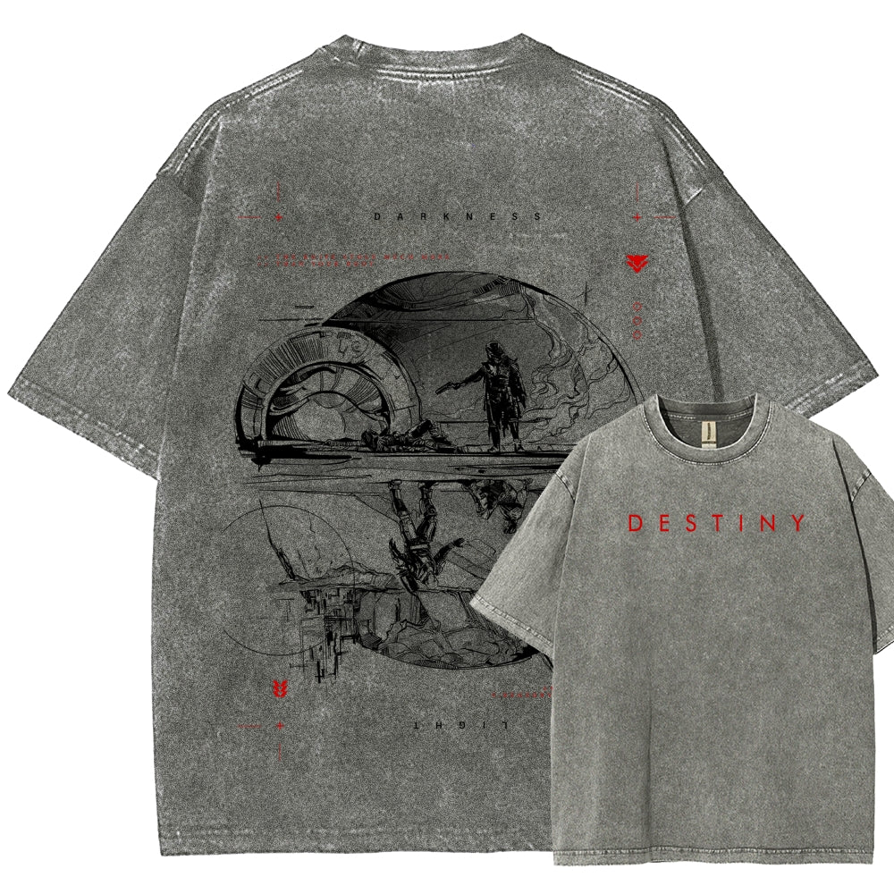 Destiny Unisex Fit Washed T-Shirt 2606006939
