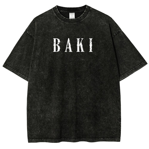 Baki hanma Unisex Fit Washed T-Shirt 2606007725