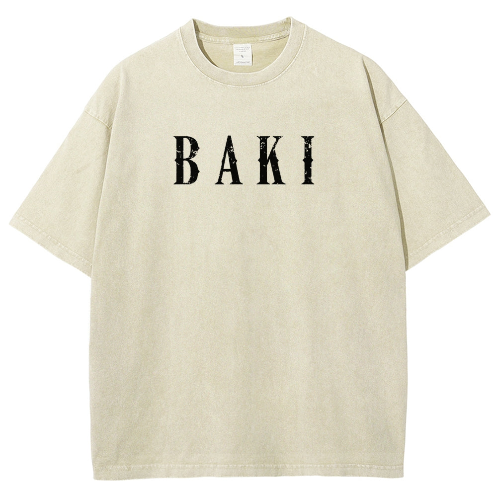 Baki hanma Unisex Fit Washed T-Shirt 2606007725