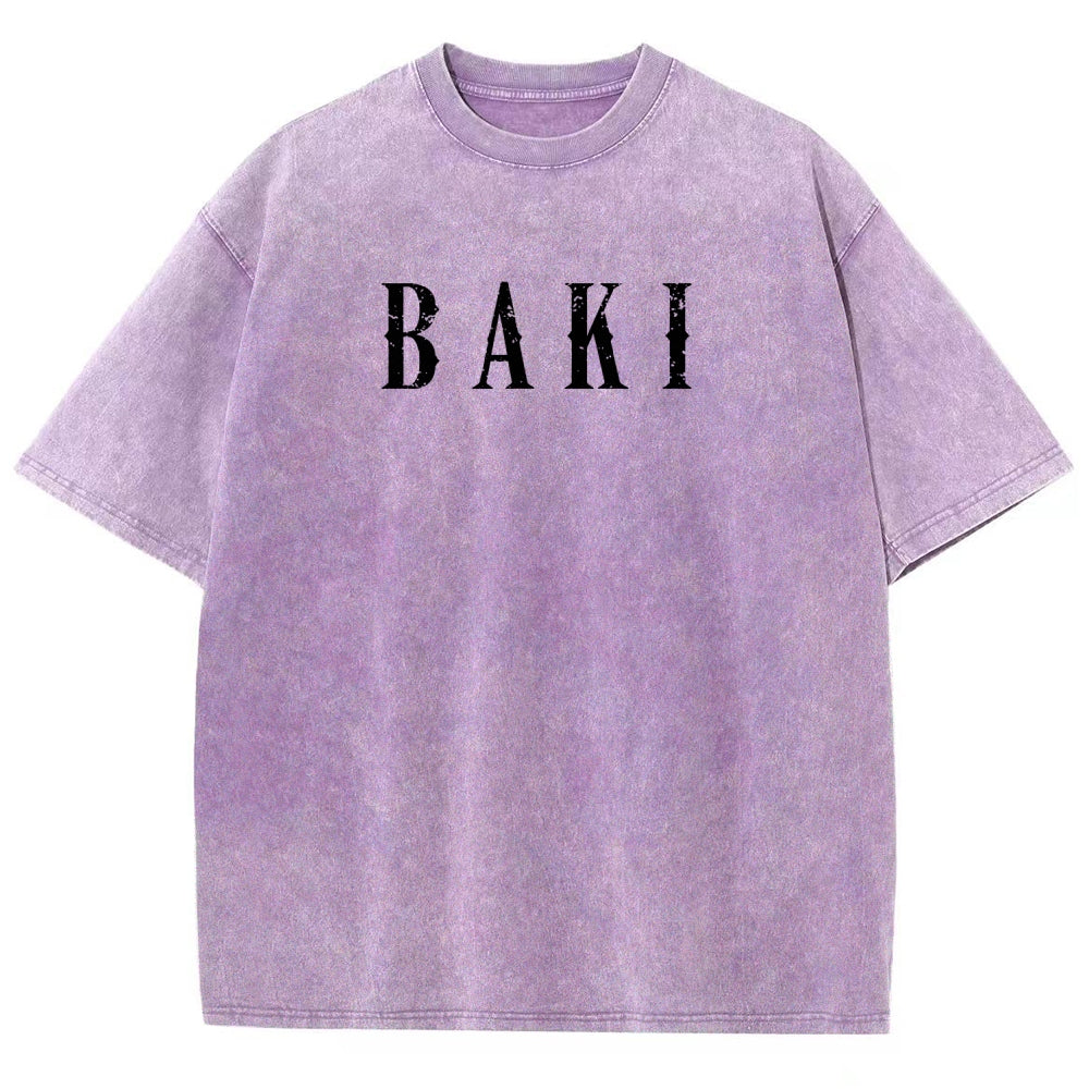 Baki hanma Unisex Fit Washed T-Shirt 2606007725