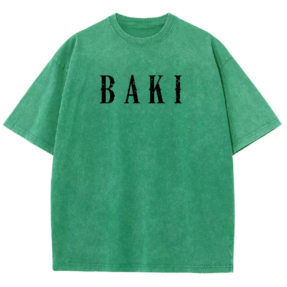 Baki hanma Unisex Fit Washed T-Shirt 2606007725