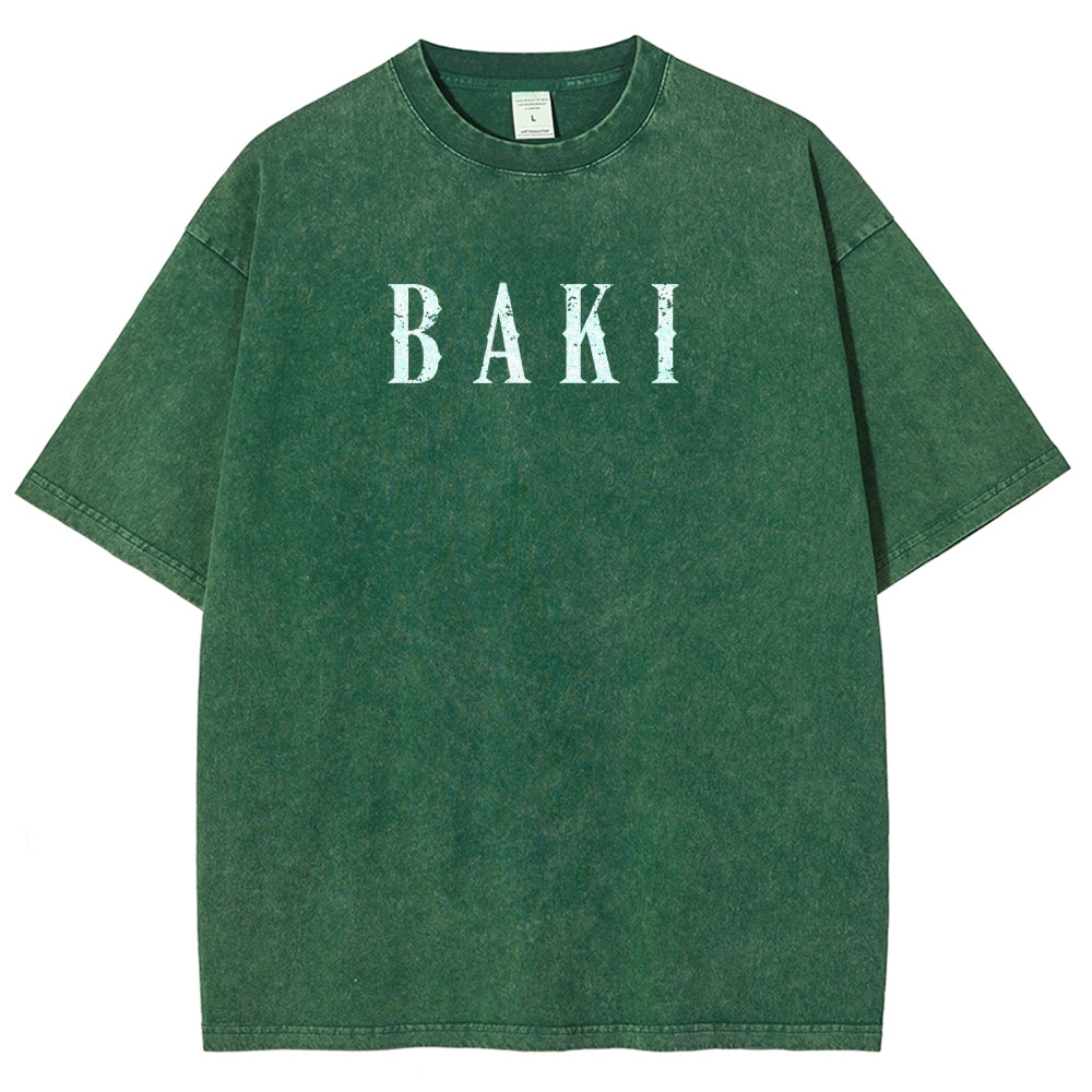 Baki hanma Unisex Fit Washed T-Shirt 2606007725