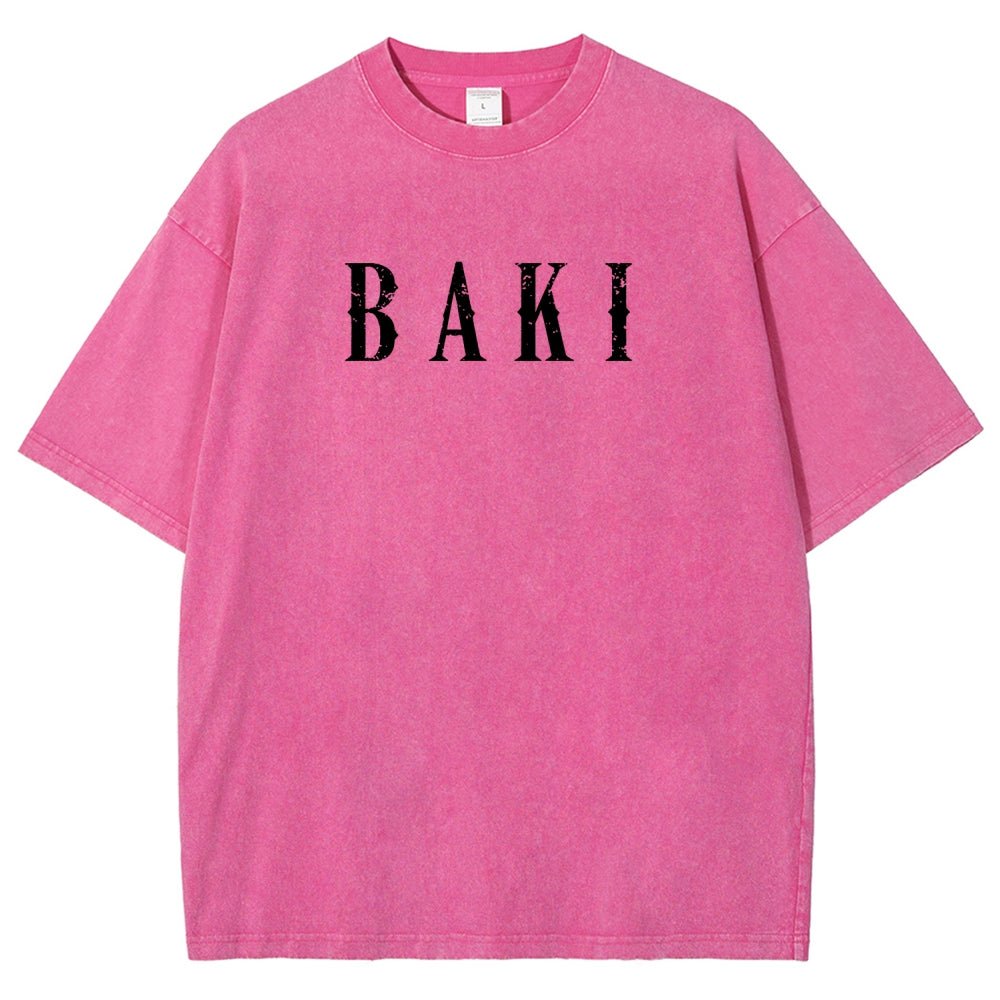 Baki hanma Unisex Fit Washed T-Shirt 2606007725