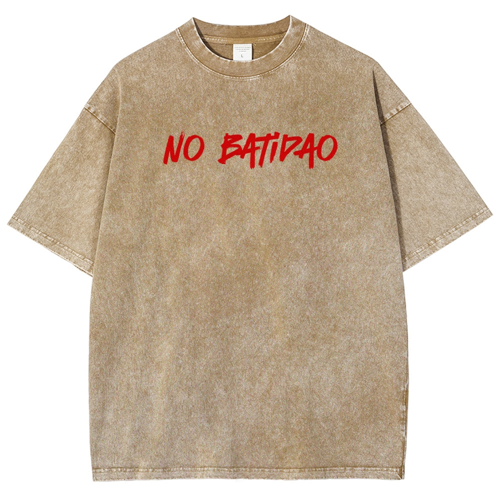 NO BATIDAO Unisex Fit Washed T-Shirt 2606007991