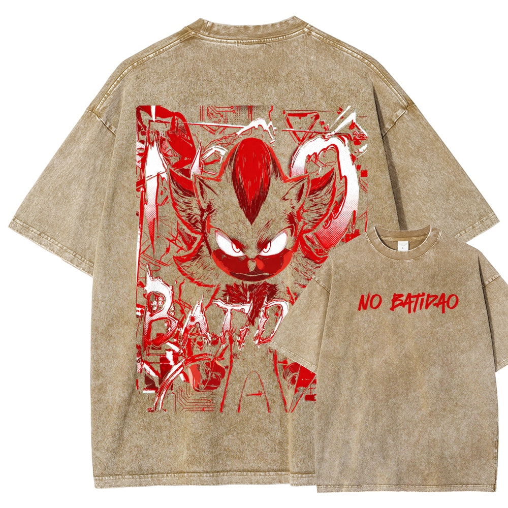 NO BATIDAO Unisex Fit Washed T-Shirt 2606007991